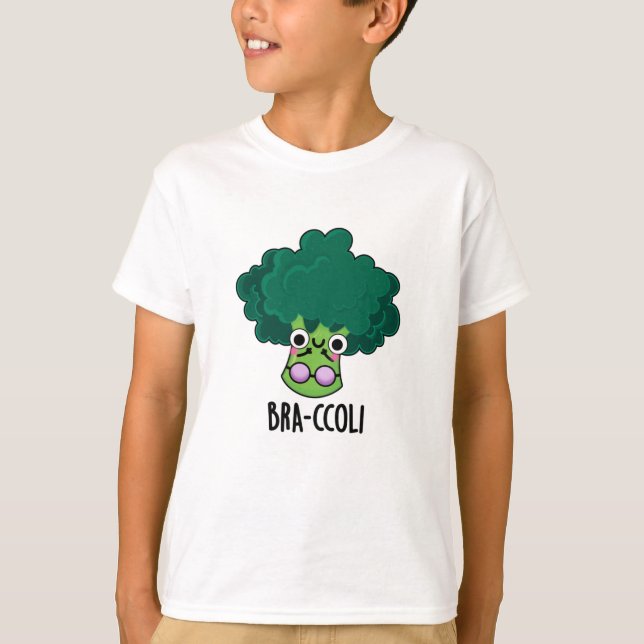 Camiseta Bra-ccoli Funny Veggie Broccoli Bra Pun (Frente)