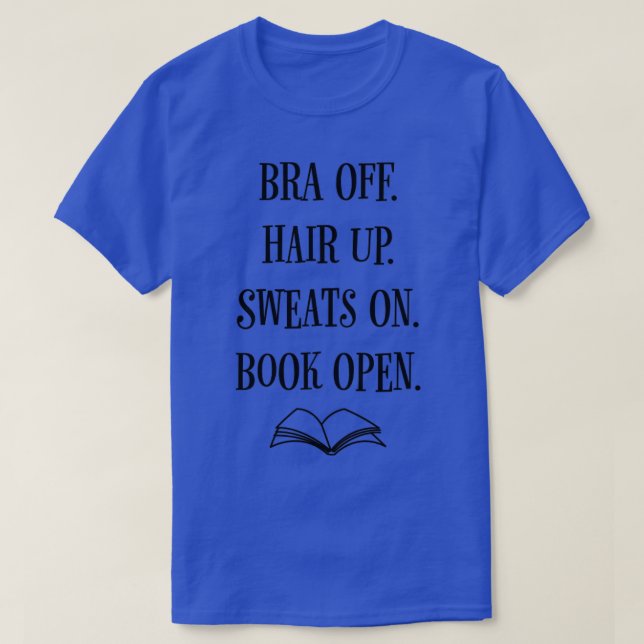 Camiseta Bra Fora Do Cabelo Suores No Livro Aberto De Bolac (Frente do Design)