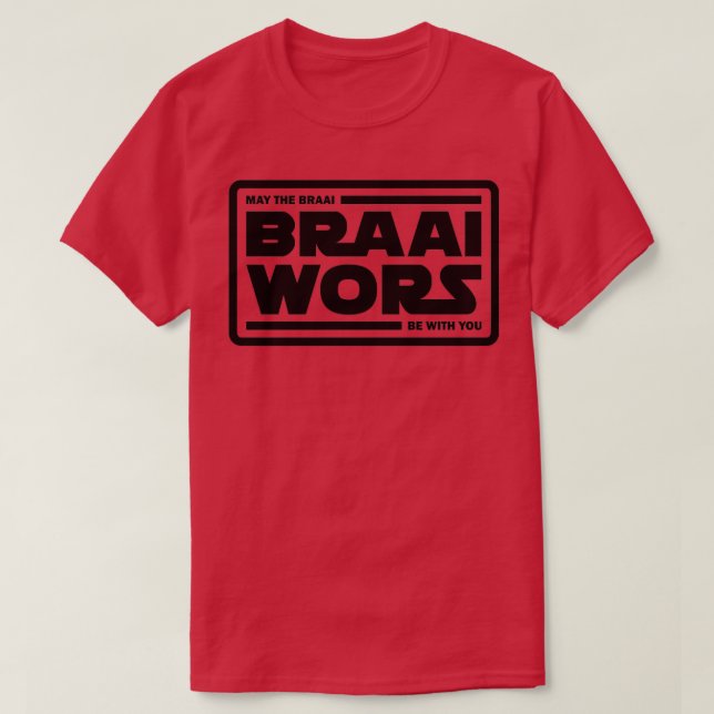 Camiseta Braai Braai Wors Black (Frente do Design)