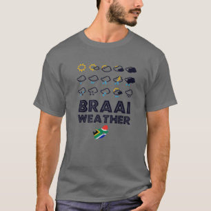 Camiseta Braai Weather Engraçado CHURRASCO Familiar Áfric