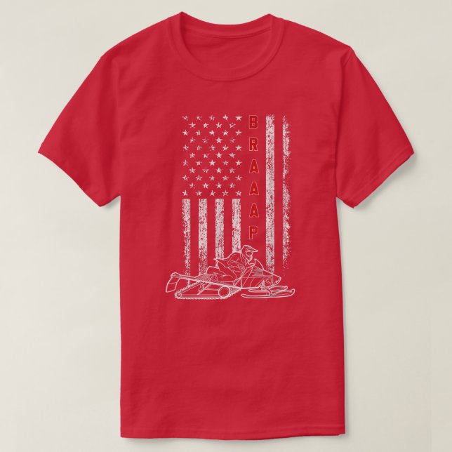 Camiseta Braap America Sled Rider e Racer (Frente do Design)