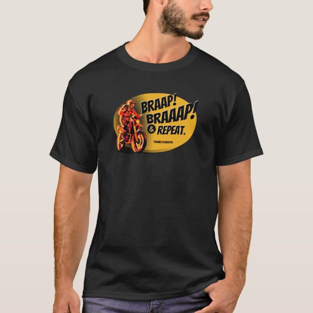 Camiseta Braap Braaap And Repeat Dirt Bike Graphic T Shirt (Frente)