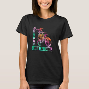 Camiseta Braap Como Uma Garota Engraçada Motocross