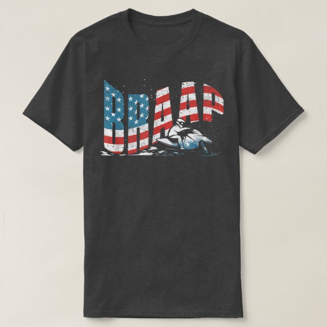 Camiseta Braap Snowmobile Riding Snowmobiler F Snowmobiler (Frente do Design)