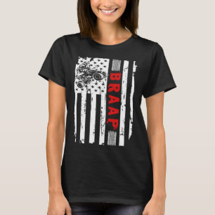 Camiseta Braap Vintage EUA Flag Quad Bike ATV