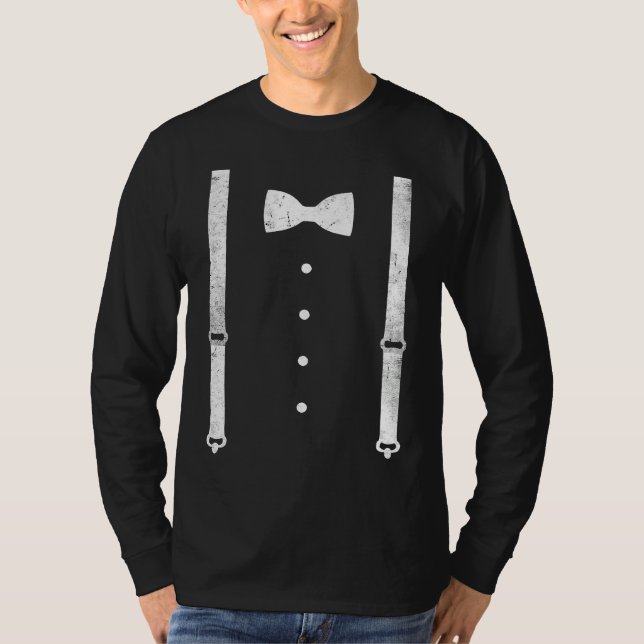 Camiseta Braces Bow Tie Dress Code Black Tie Party (Frente)