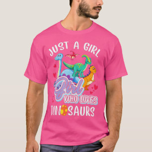 Camiseta Brachiosaurus Dinosaur Apenas Rapariga Que Ama Din