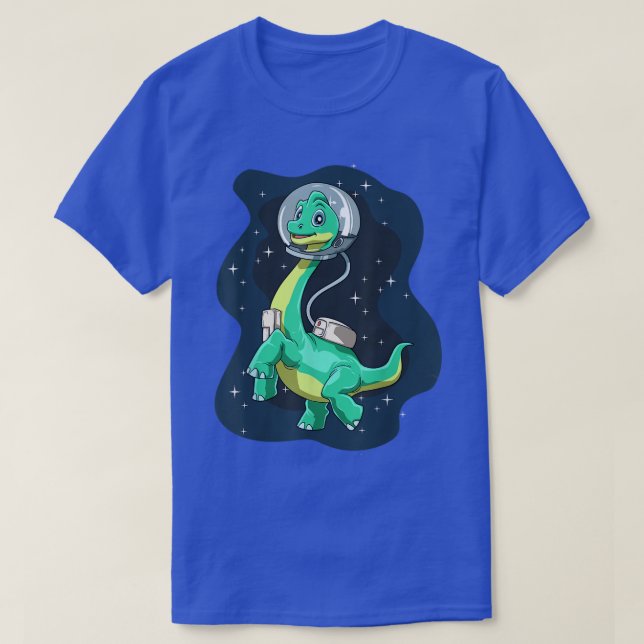 Camiseta Brachiosaurus Dinosaur Astronaut Dino Long Neck  (Frente do Design)