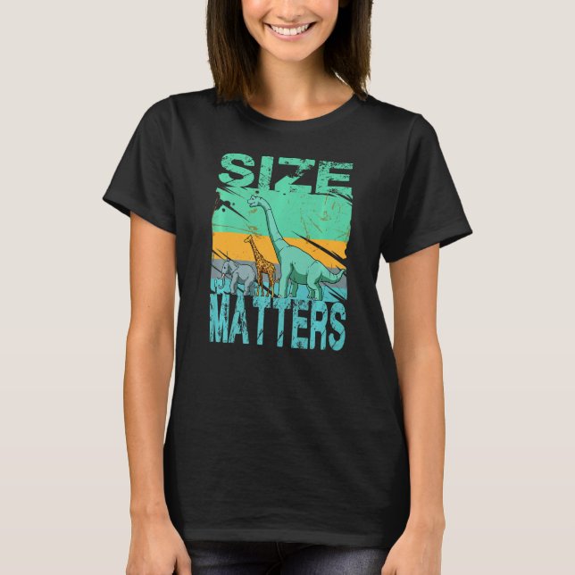 Camiseta Brachiosaurus Dinosaur Giraffe Elephant Human Diff (Frente)