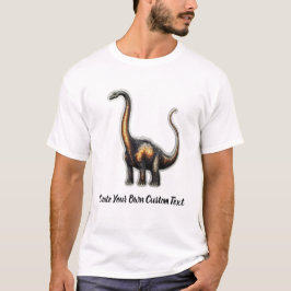 Camiseta Brachiosaurus Dinossauro Crie Seu Próprio Texto Pe