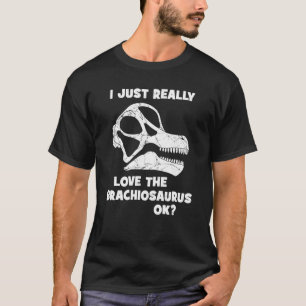 Camiseta Brachiossauro Crânio Fóssil Dinossauro Ossos Brach
