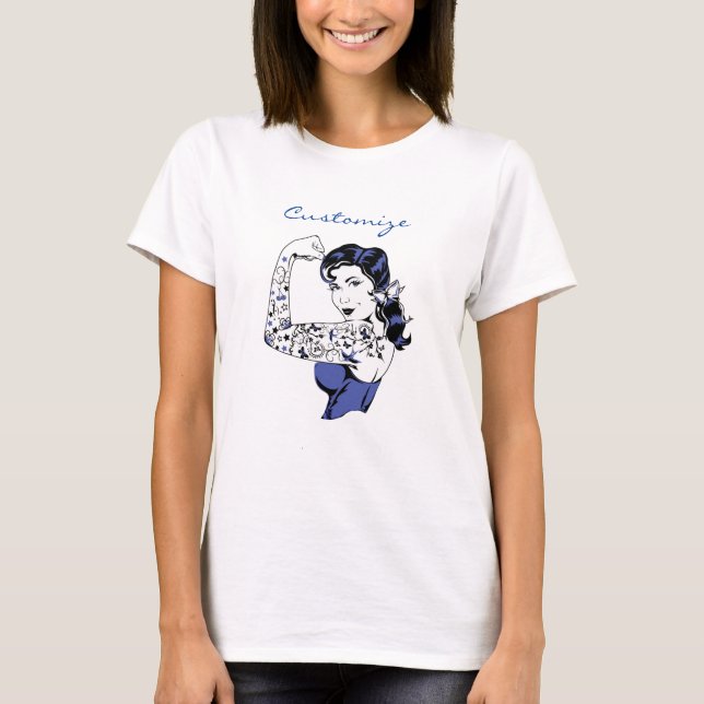 Camiseta Braço da menina do tatuagem acima de Thunder_Cove (Frente)