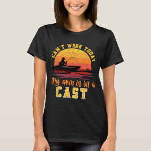 Camiseta Braço de pesca em um pescador de peixes engraçado