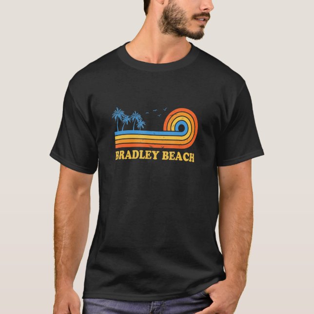 Camiseta Bradley Beach New Jersey Summer Nj Tropical Eua Ci (Frente)