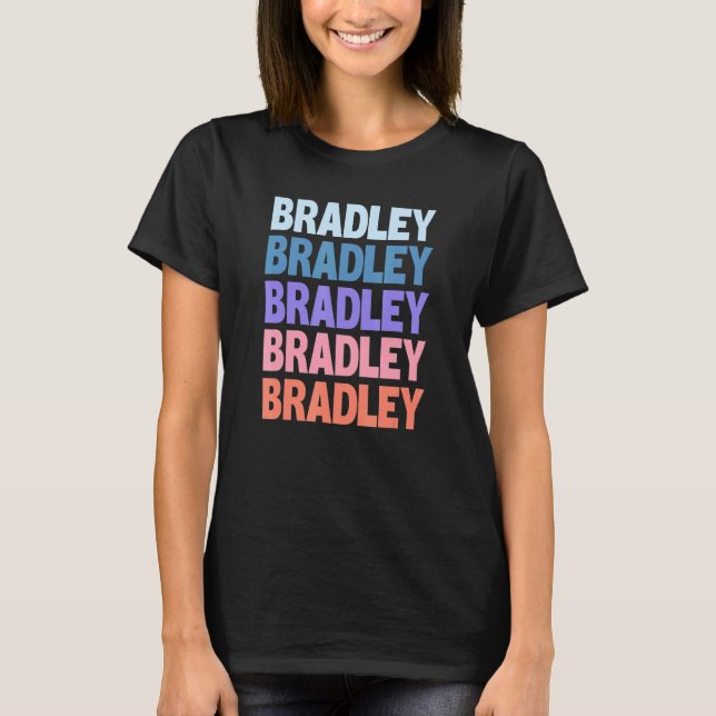 Camiseta Bradley de Texto Repetido Moderno (Frente)