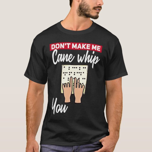 Camiseta Braille Blindness  For Blind People (Frente)