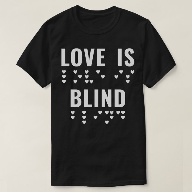 Camiseta Braille Cegos Namorados De Amor Visualmente Impará (Frente do Design)