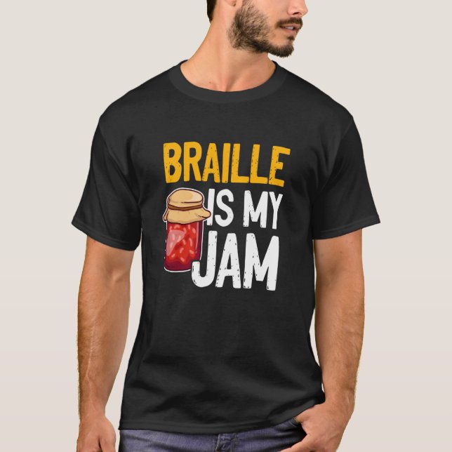 Camiseta Braille é minha cegueira de leitura (Frente)