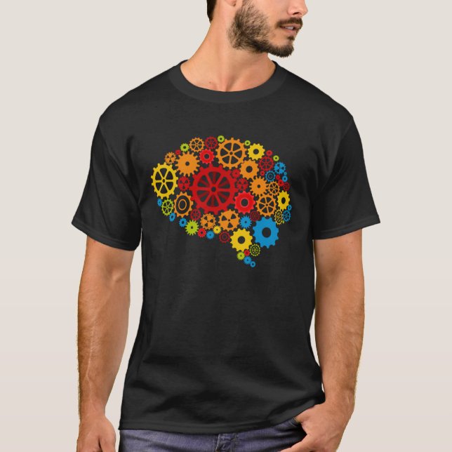 Camiseta brain as gears (Frente)