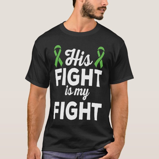 Camiseta Brain Injury Fight Green Ribbon TBI Awareness Surg (Frente)