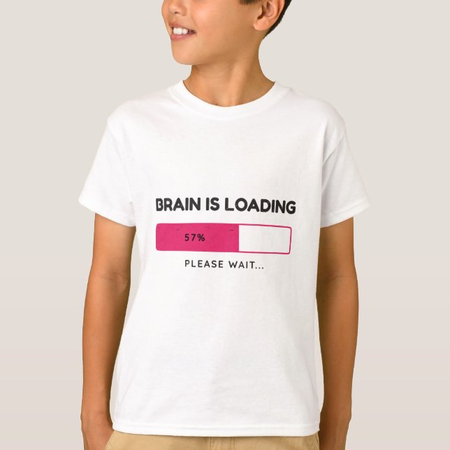 Camiseta Brain is loading, please wait (Frente)