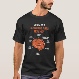 Camiseta Brain of a Language Arts Teacher
