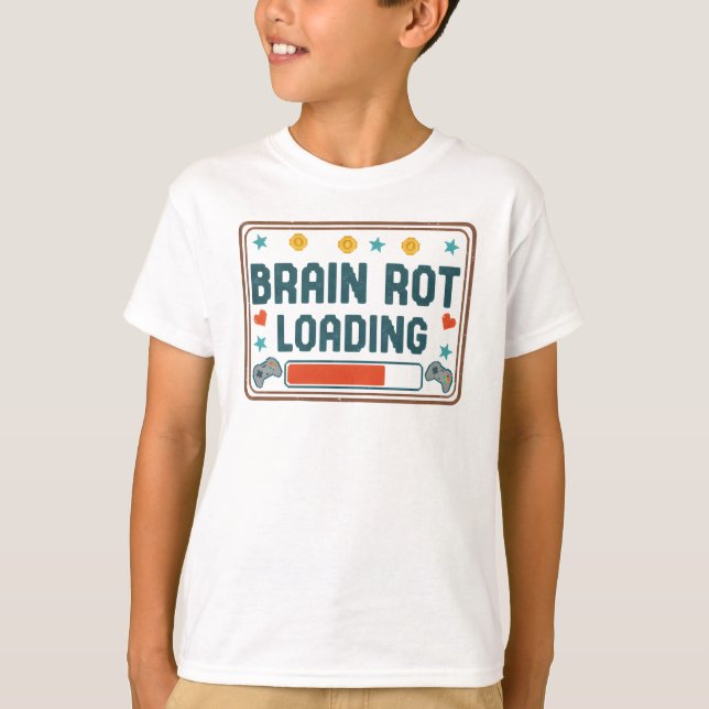 Camiseta Brain Rot Loading Gamer  (Frente)