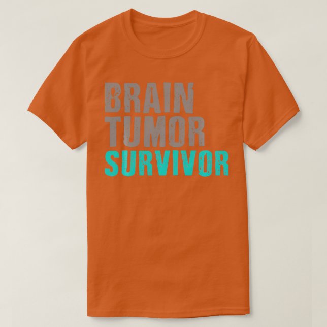 Camiseta Brain Tumor Survivor T s Cancer Awareness Surgery  (Frente do Design)
