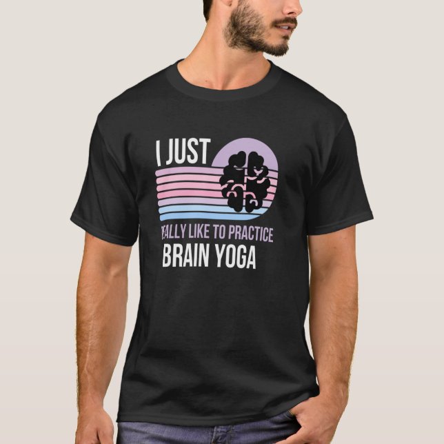 Camiseta Brain Yoga ama prática espiritual de amor Meditaçã (Frente)