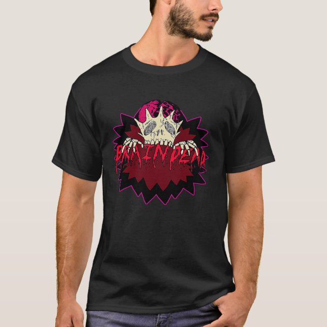 Camiseta Braindead  Tired Zombie Halloween Pastel Goth Horr (Frente)