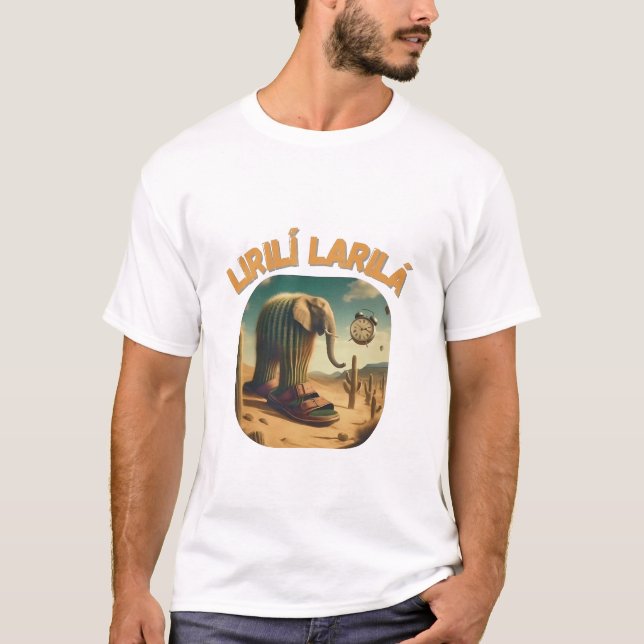 Camiseta BrainRots Lirili Larila Elephant with Cactus Body (Frente)