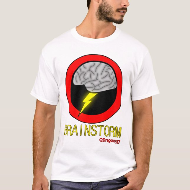 Camiseta Brainstorm - homens brancos (Frente)