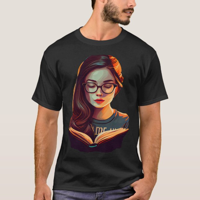 Camiseta Brainy Beauty A Nerdy Girl s Love for STEM and Lit (Frente)