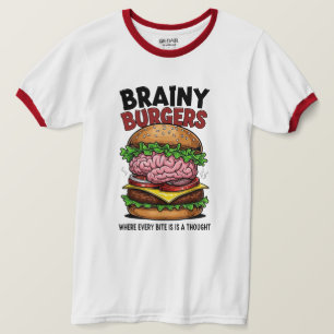 Camiseta Brainy Burgers Ringer