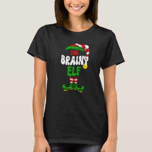 Camiseta Brainy Elf Pajama Matching Group Férias de Natal