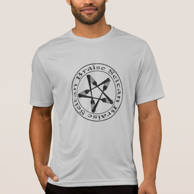 Camiseta Braise Seitan Vegan Pentagram (dark version) (Frente)