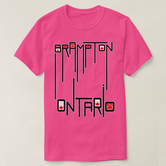 Camiseta Brampton Ontario Canada Flag (Frente do Design)
