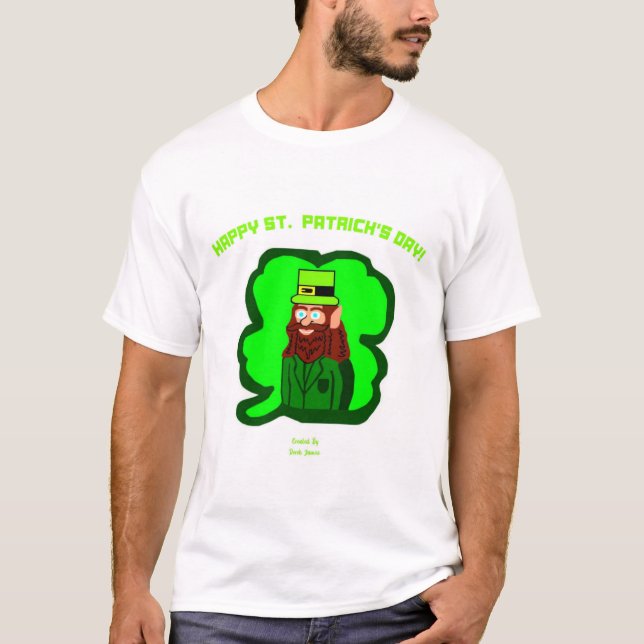 Camiseta Branca Básica Masculina Leprechaun (Frente)
