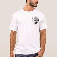 Camiseta Branca Caveira Coroada e Adaga