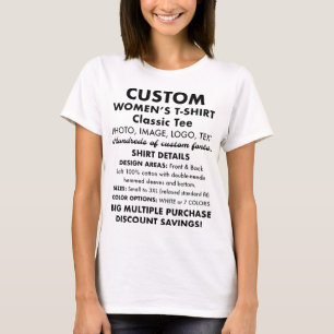 Camiseta branca clássica personalizada feminina