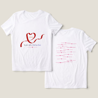 Camiseta branca com Corações de Aquarela Vermelha