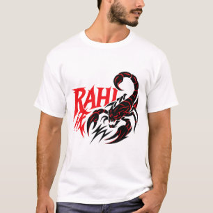 Camiseta branca com Design de Escorpião