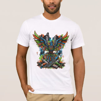 Camiseta branca com 'Estilo da rua' escrita em