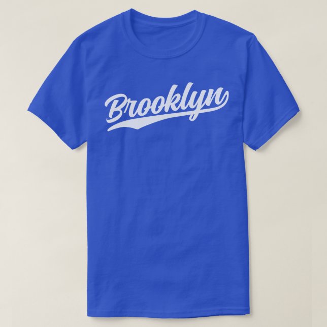 Camiseta Branca Cursiva Brooklyn (Frente do Design)