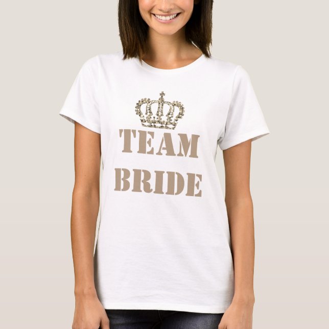 Camiseta branca da equipa da noiva (Frente)