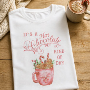 Camiseta Branca de Caneca de Chocolate Quente Nata