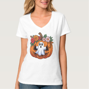 Camiseta Branca de Halloween