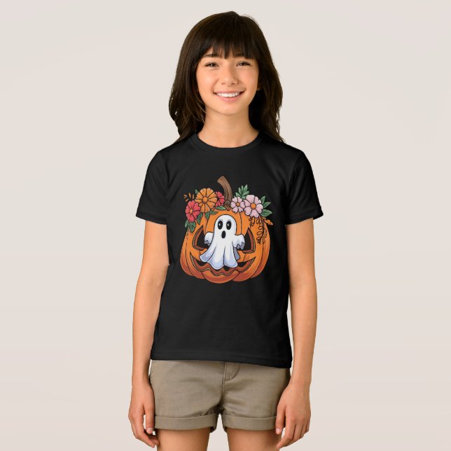 Camiseta Branca de Halloween (Frente Completa)