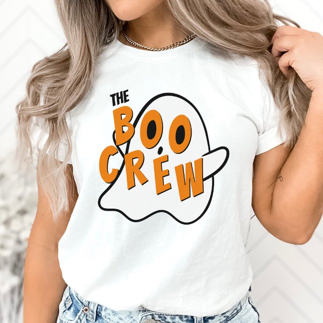 Camiseta Branca de Halloween da Família Boo Crew Ghost (the boo crew Halloween shirt)