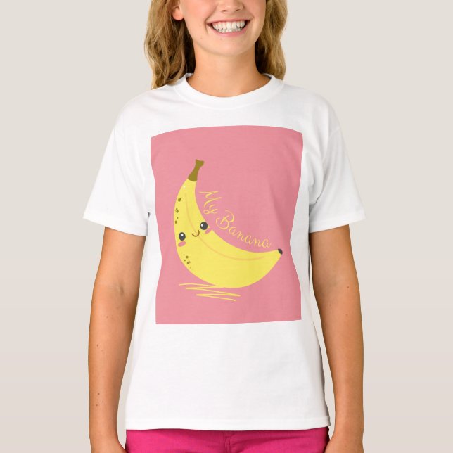 camiseta branca de manga curta para crianças com d (Frente)